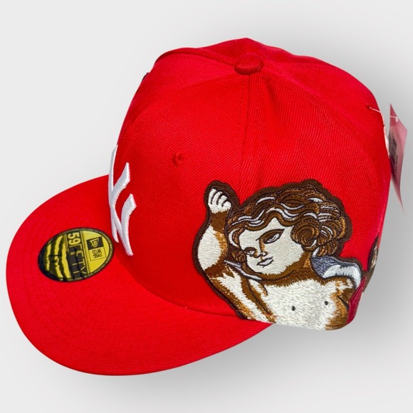 NEW‎ YORK YANKEES New era x Jon Stan fitted hat 7 1/4 TAGS RED
